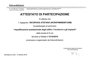 Riqualificazione prestazionale degli edifici - l'involucro e gli impianti